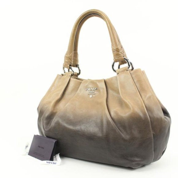 Prada Vitello Sfumato Hobo Neutral Gradient Hobo 85p33s - Picture 2 of 12